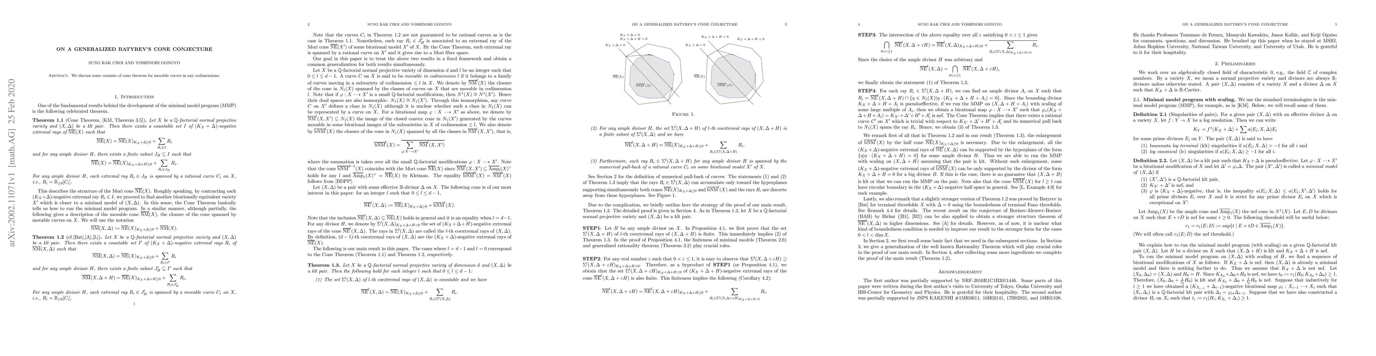 Thumbnail for On a generalized Batyrev's cone conjecture