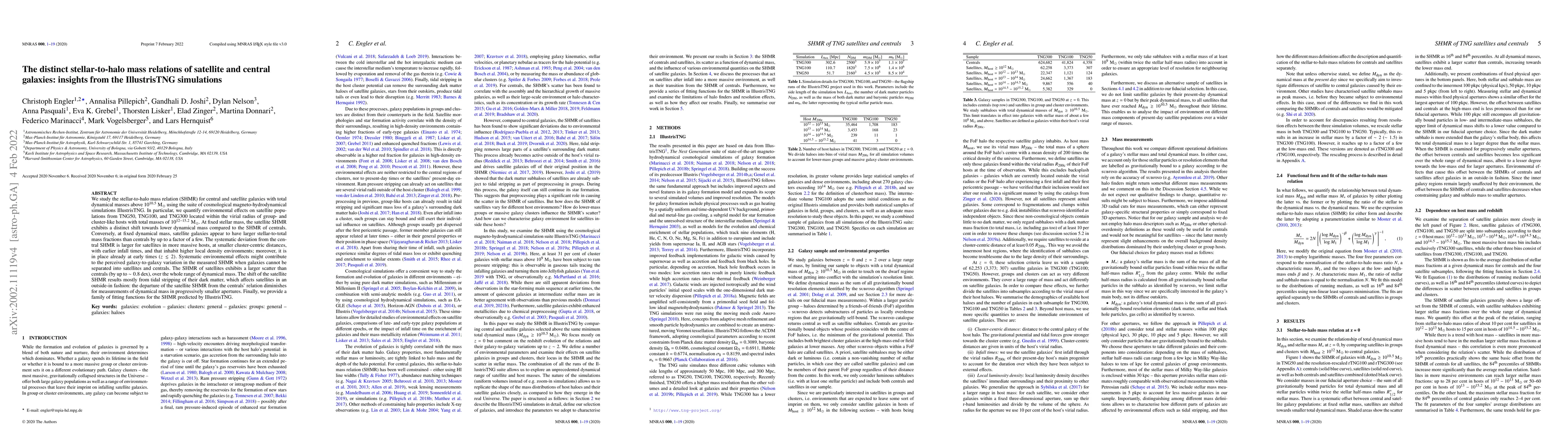 Thumbnail for The distinct stellar-to-halo mass relations of satellite and central
  galaxies: insights from the IllustrisTNG simulations