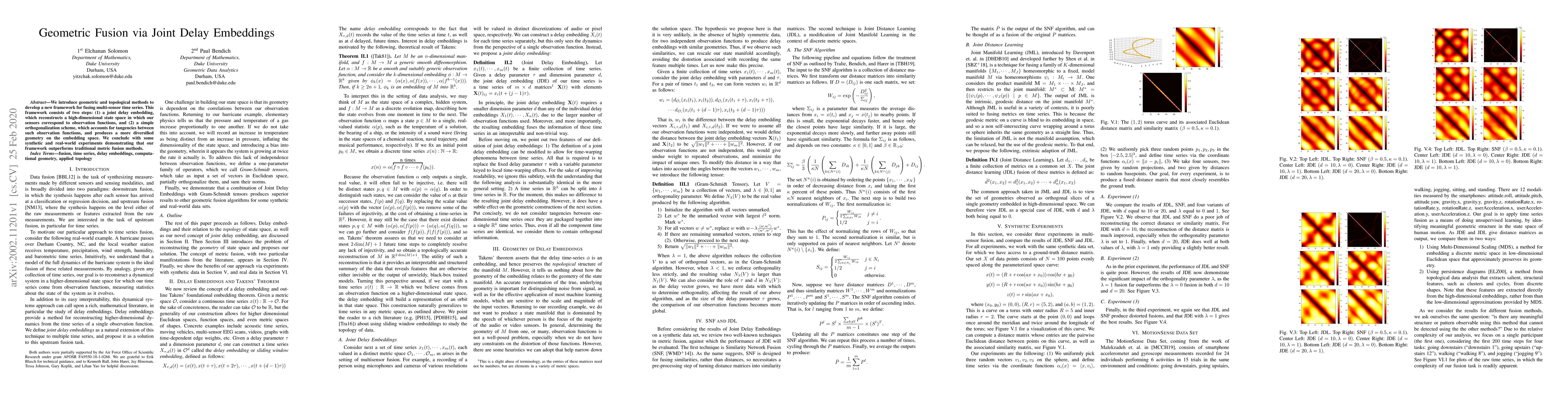 Thumbnail for Geometric Fusion via Joint Delay Embeddings
