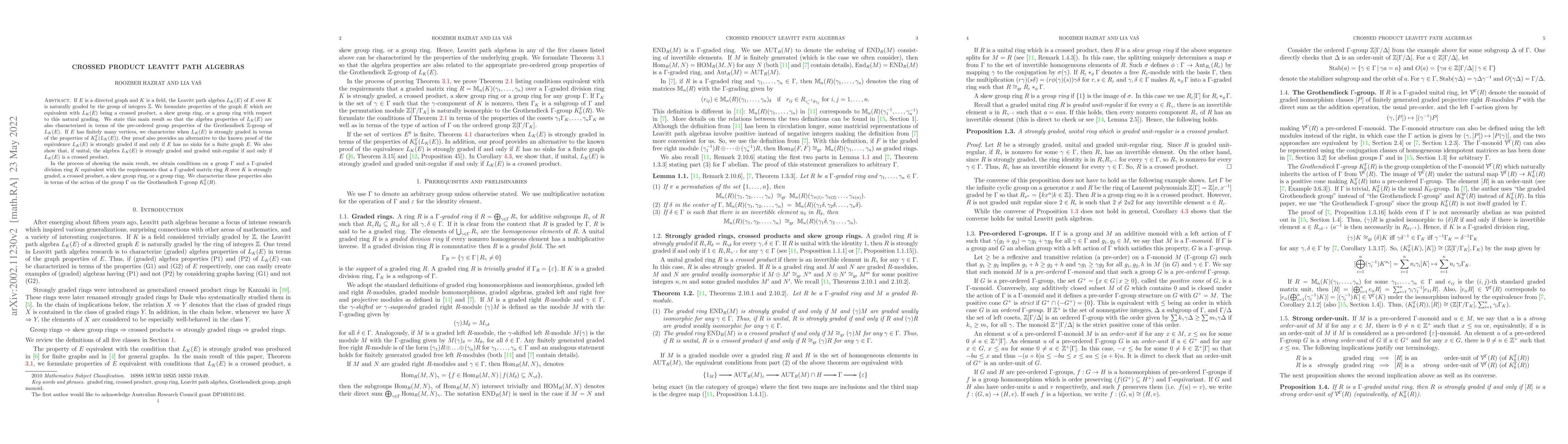 Thumbnail for Crossed product Leavitt path algebras
