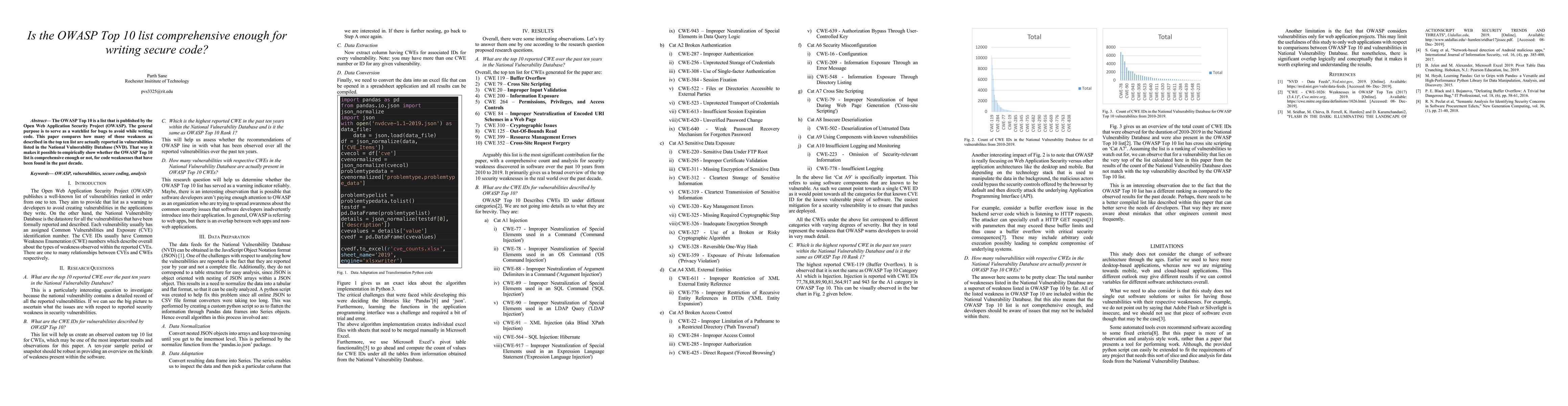 Thumbnail for Is the OWASP Top 10 list comprehensive enough for writing secure code?