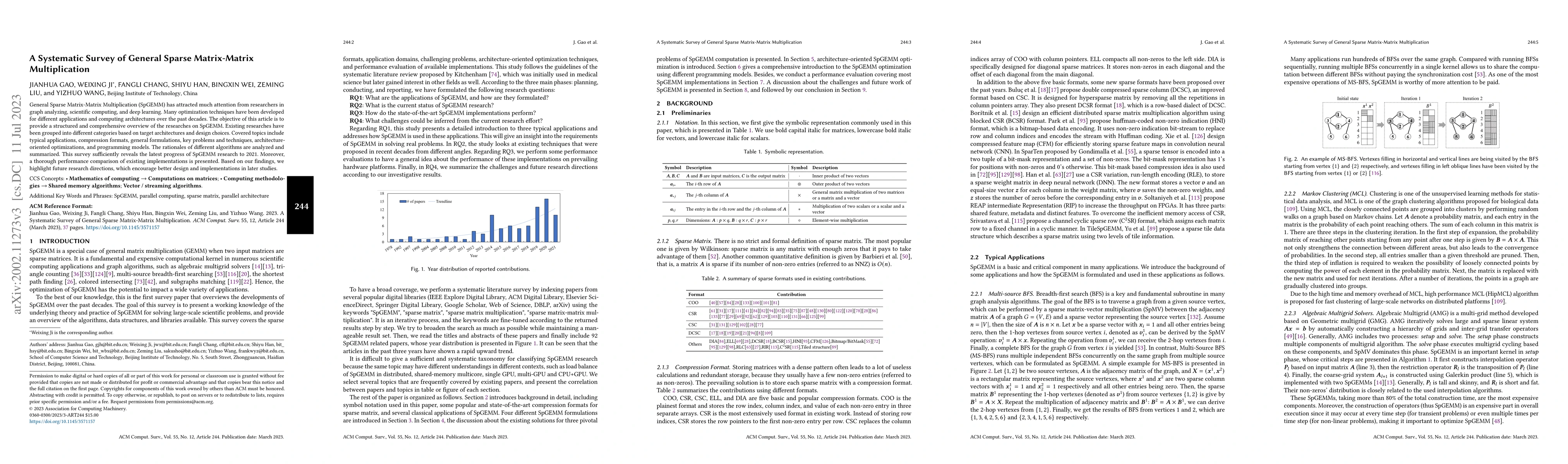Thumbnail for A Systematic Survey of General Sparse Matrix-Matrix Multiplication