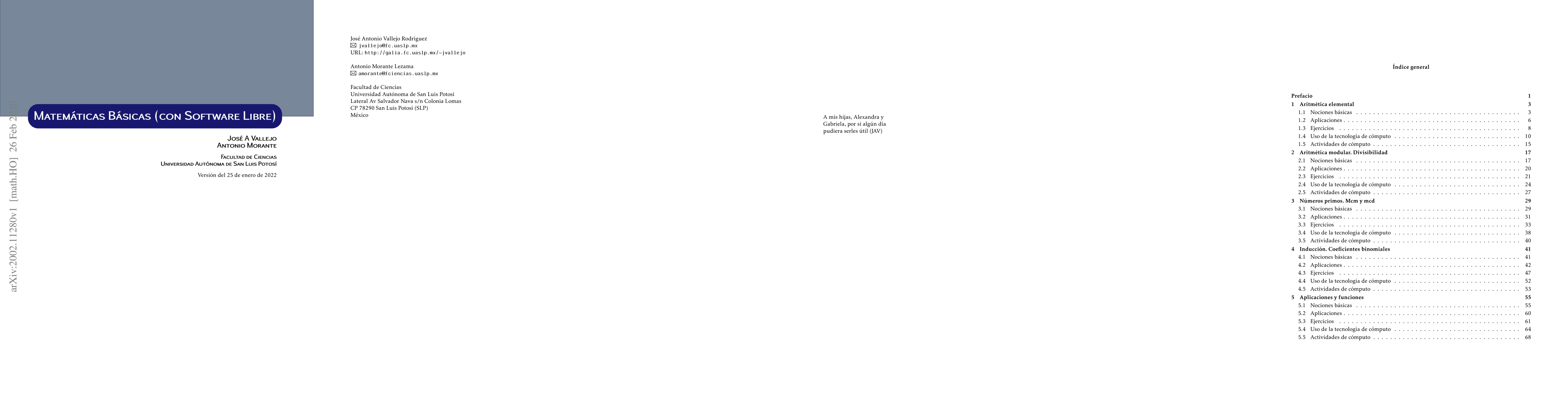 Thumbnail for Matem\'aticas B\'asicas (con Software Libre)