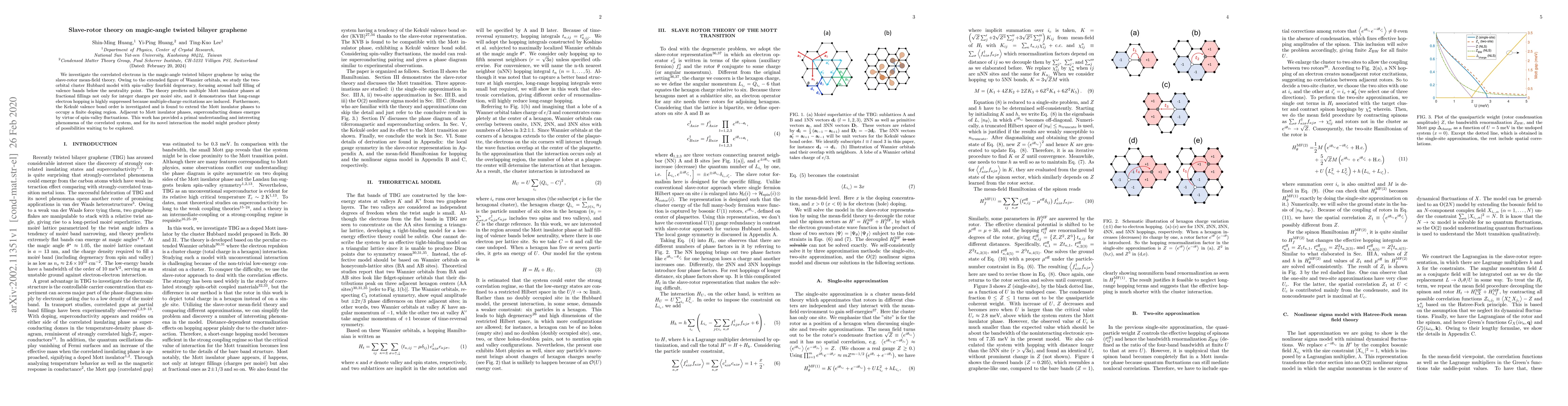 Thumbnail for Slave-rotor theory on magic-angle twisted bilayer graphene