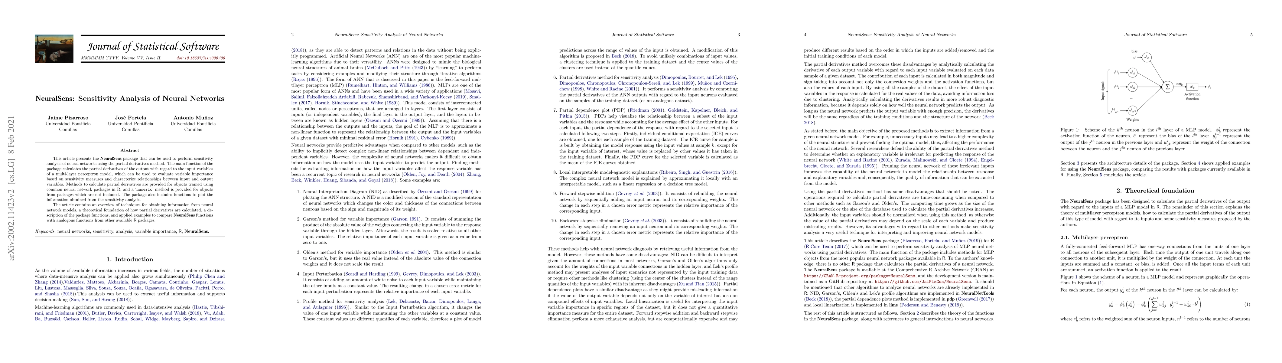 Thumbnail for NeuralSens: Sensitivity Analysis of Neural Networks