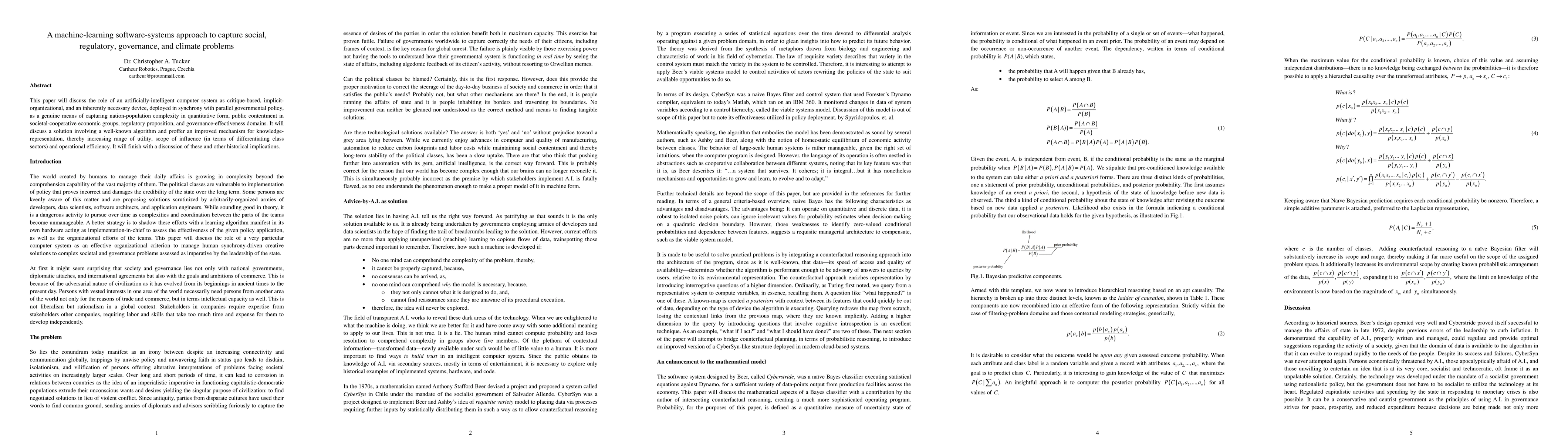 Thumbnail for A machine-learning software-systems approach to capture social,
  regulatory, governance, and climate problems