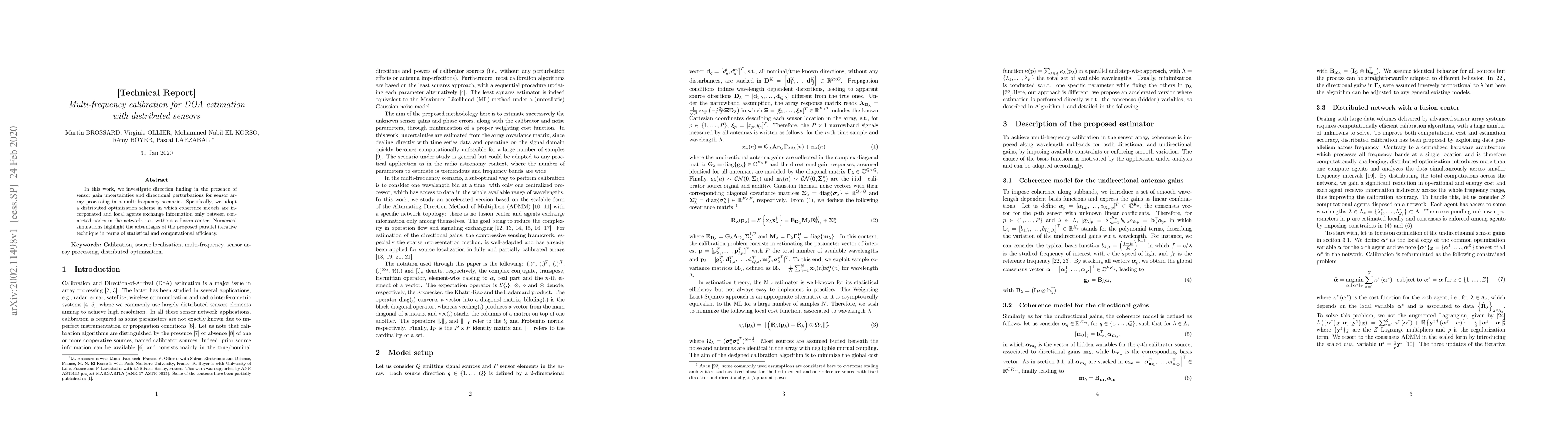 Thumbnail for Multi-frequency calibration for DOA estimation with distributed sensors