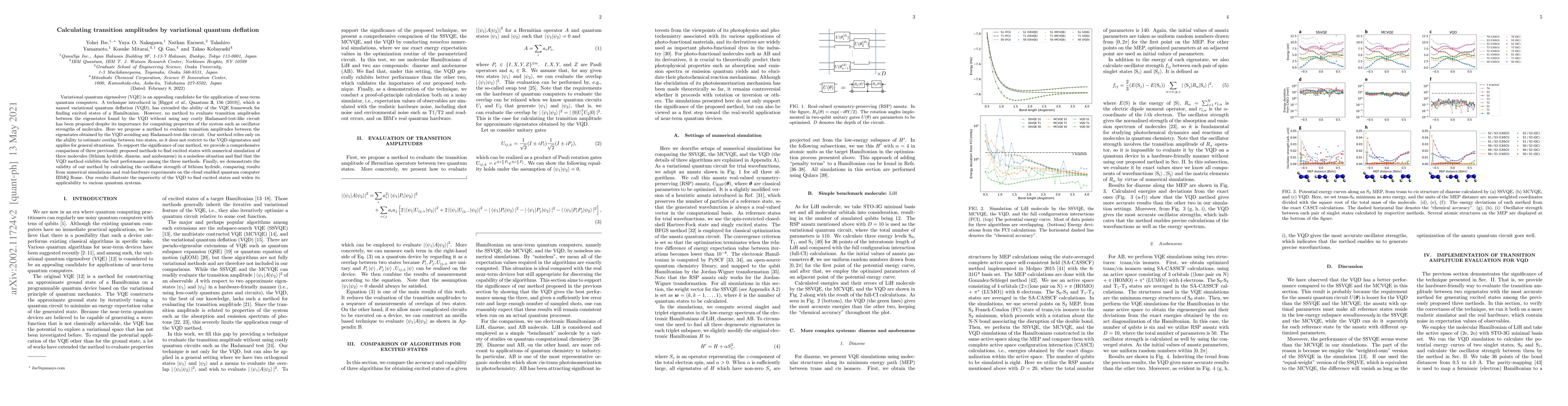 Thumbnail for Calculating transition amplitudes by variational quantum deflation
