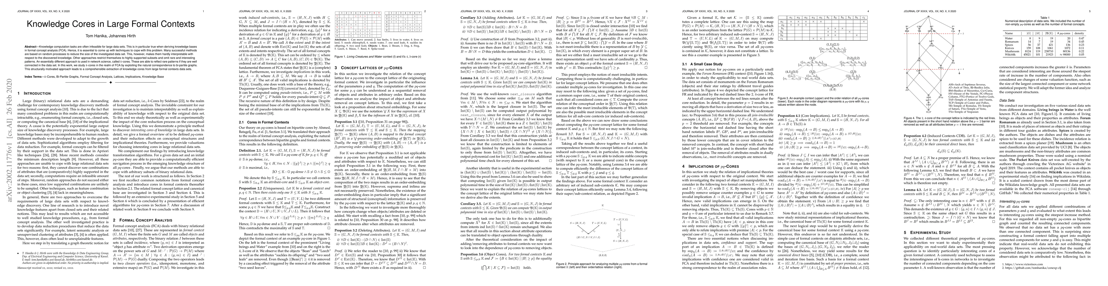 Thumbnail for Knowledge Cores in Large Formal Contexts