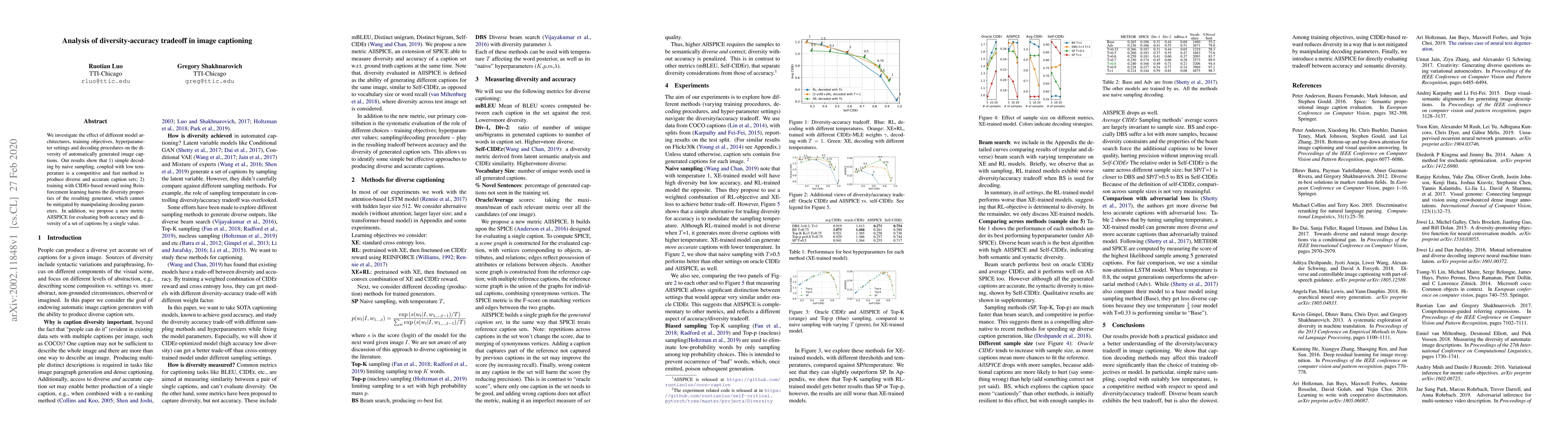 Thumbnail for Analysis of diversity-accuracy tradeoff in image captioning