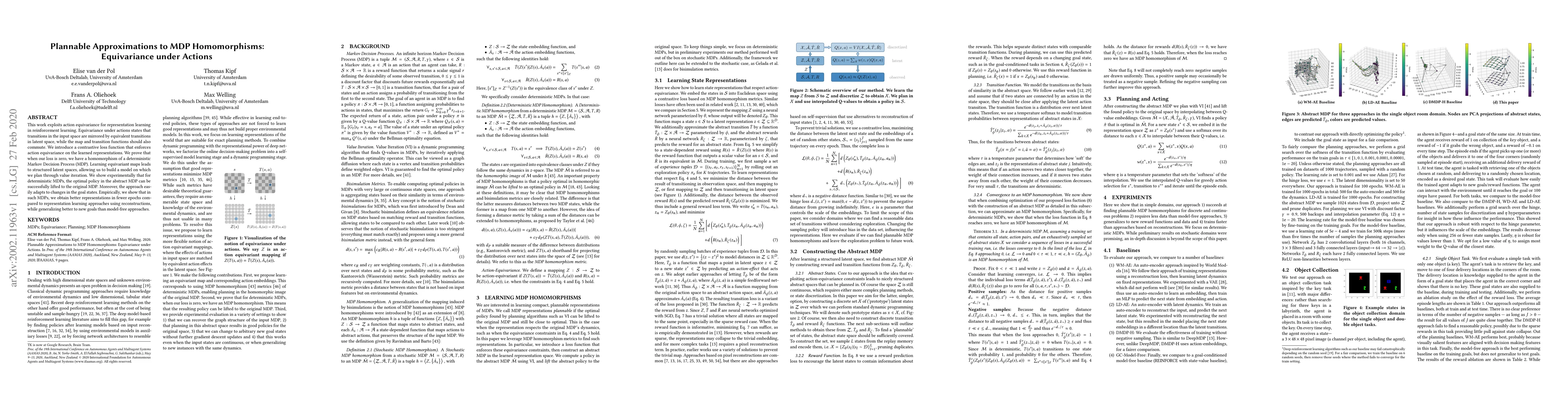Thumbnail for Plannable Approximations to MDP Homomorphisms: Equivariance under
  Actions