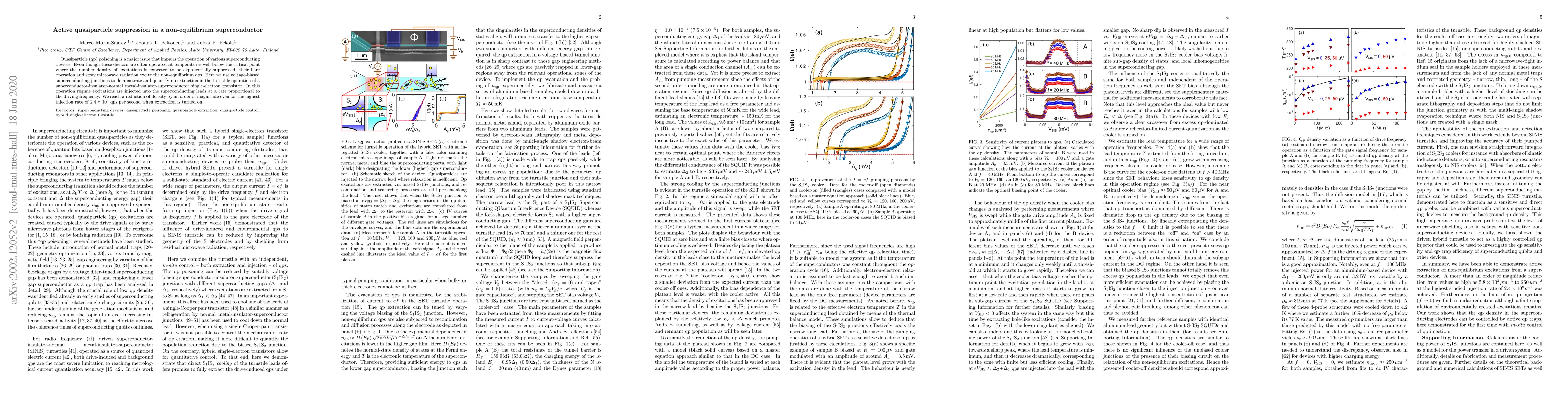 Thumbnail for Active quasiparticle suppression in a non-equilibrium superconductor