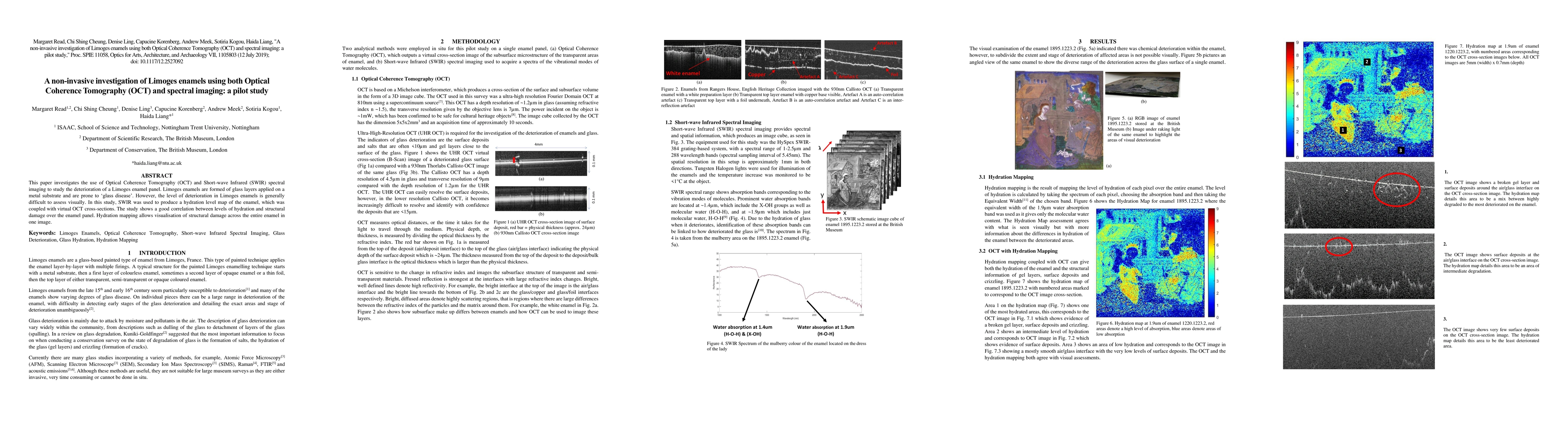 Thumbnail for A non-invasive investigation of Limoges enamels using both Optical
  Coherence Tomography (OCT) and spectral imaging: a pilot study