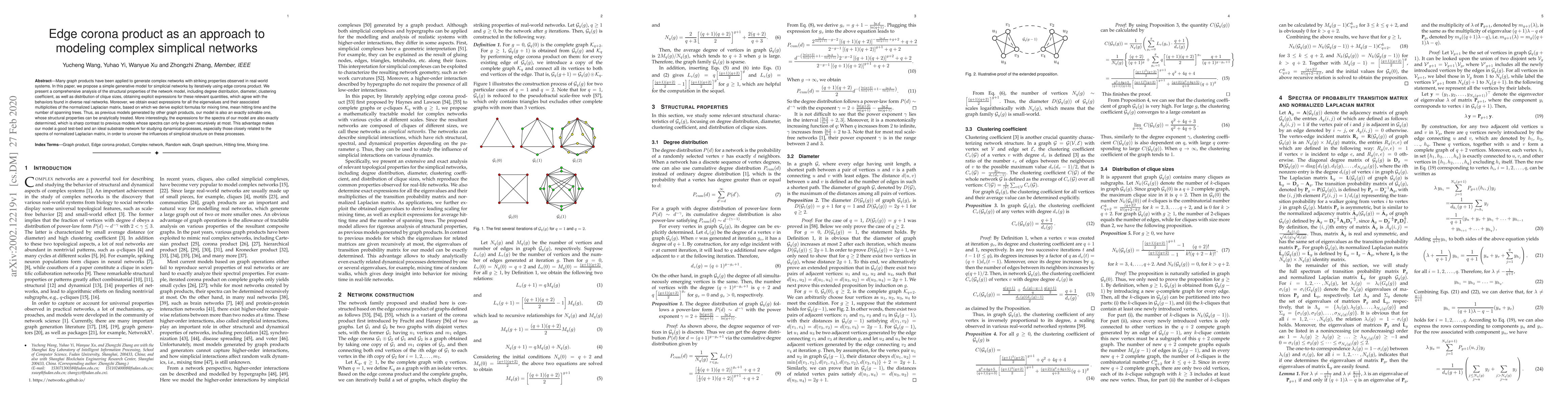 Thumbnail for Edge corona product as an approach to modeling complex simplical
  networks