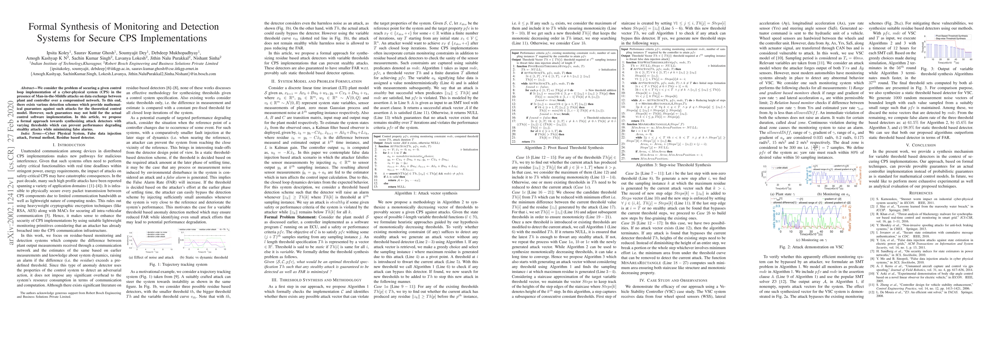 Thumbnail for Formal Synthesis of Monitoring and Detection Systems for Secure CPS
  Implementations