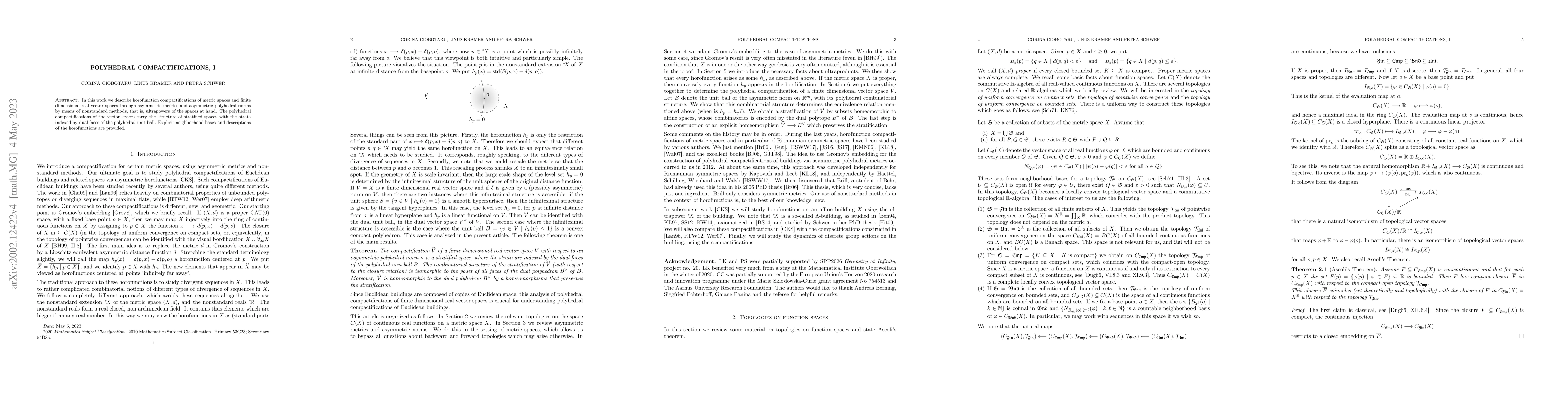 Thumbnail for Polyhedral compactifications, I