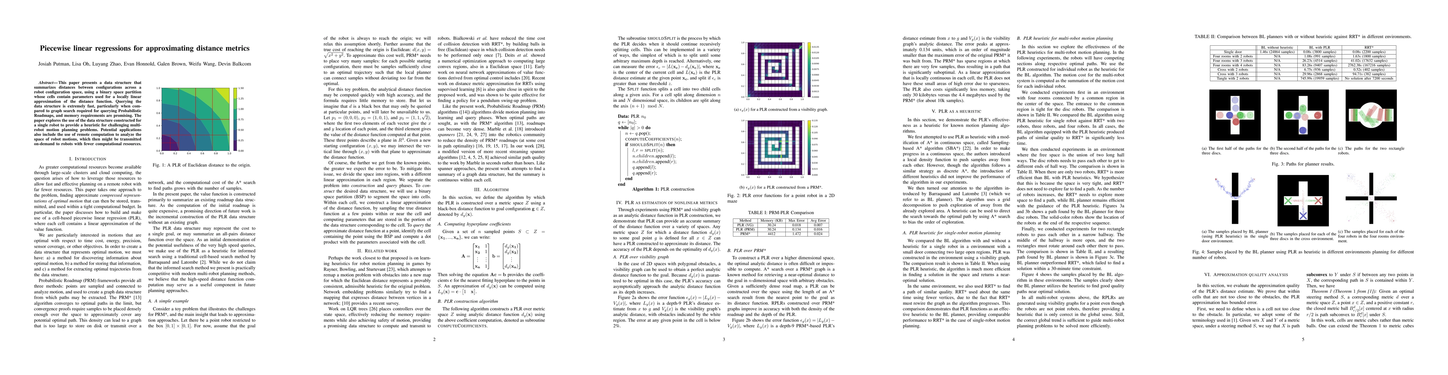 Thumbnail for Piecewise linear regressions for approximating distance metrics