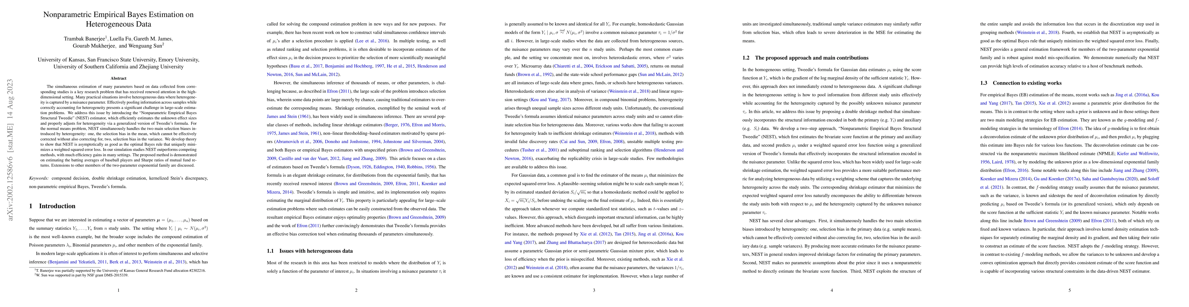 Thumbnail for Nonparametric Empirical Bayes Estimation on Heterogeneous Data