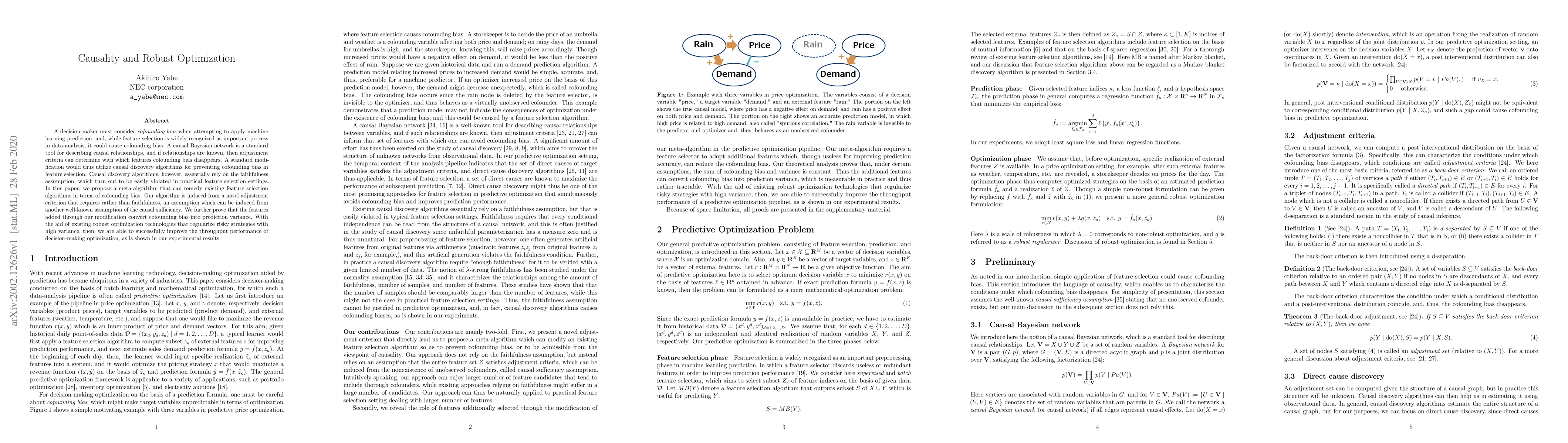 Thumbnail for Causality and Robust Optimization