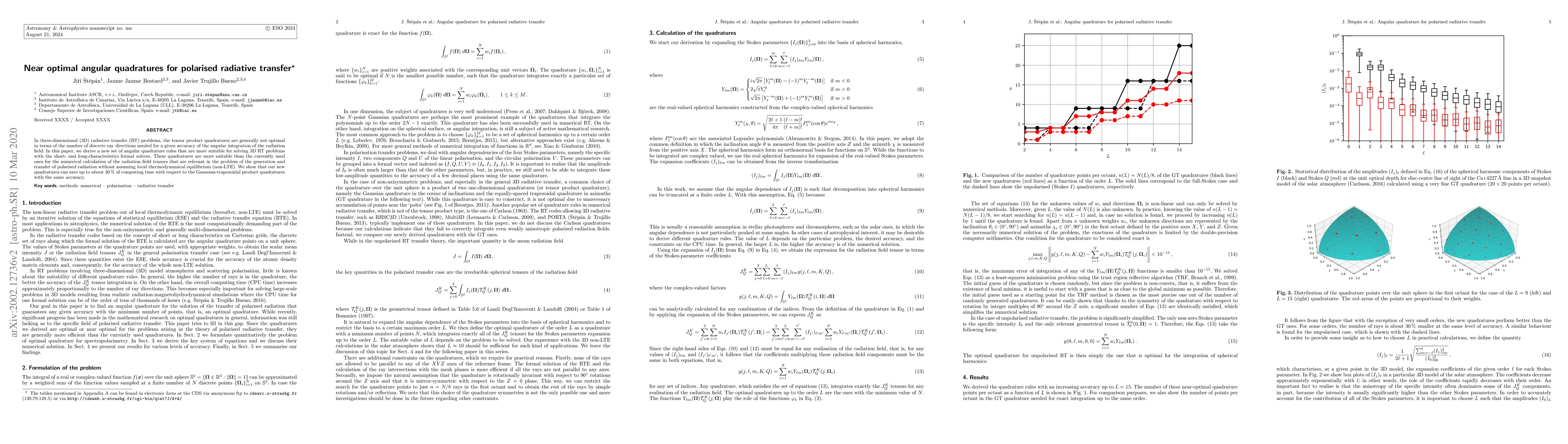 Thumbnail for Near optimal angular quadratures for polarised radiative transfer