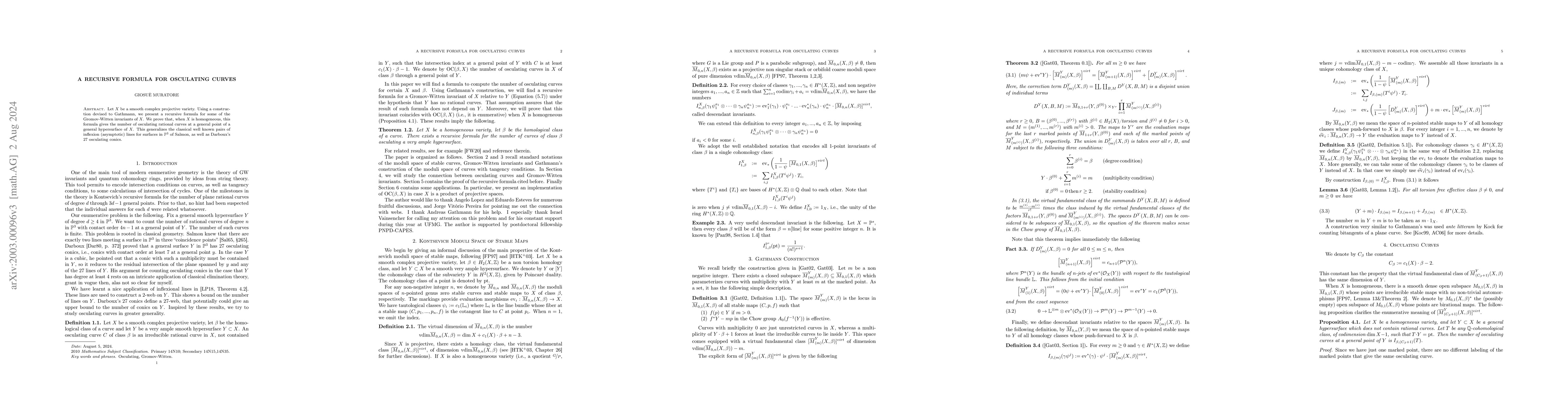 Thumbnail for A Recursive Formula for Osculating Curves