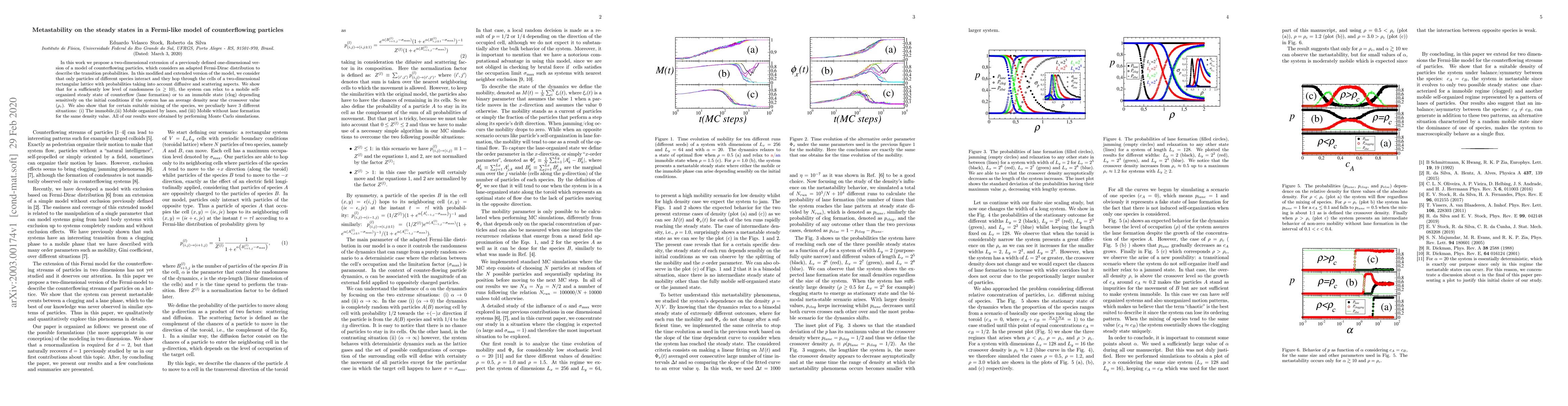 Thumbnail for Metastability on the steady states in a Fermi-like model of
  counterflowing particles