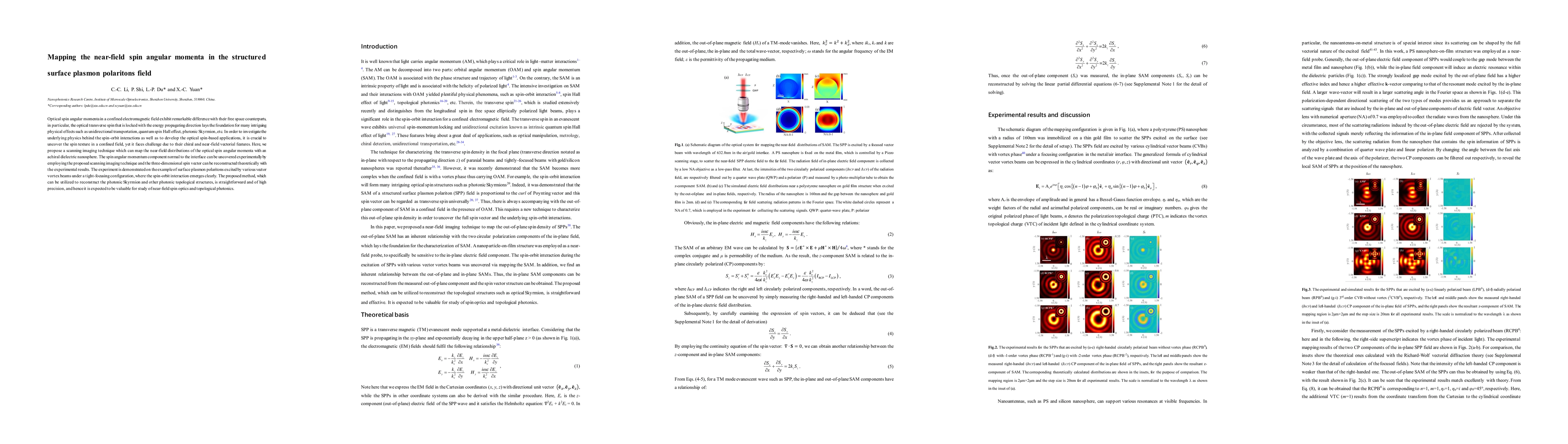 Thumbnail for Mapping the near-field spin angular momenta in the structured surface
  plasmon polaritons field