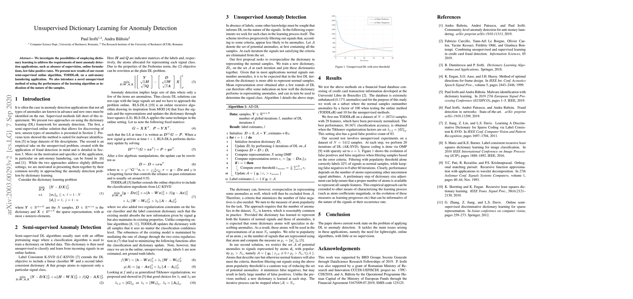 Thumbnail for Unsupervised Dictionary Learning for Anomaly Detection