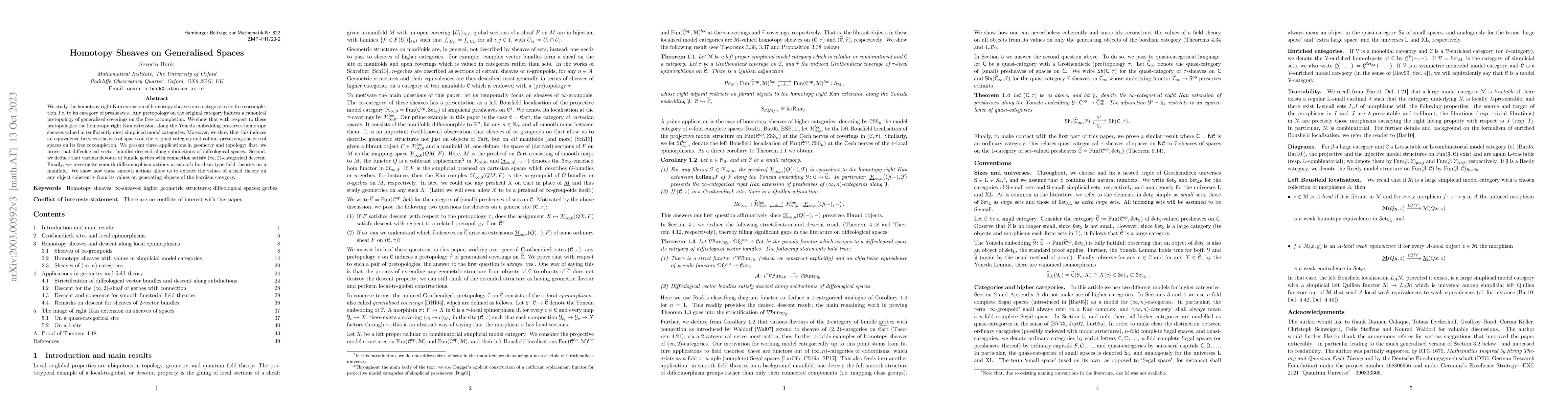 Thumbnail for Sheaves of Higher Categories on Generalised Spaces