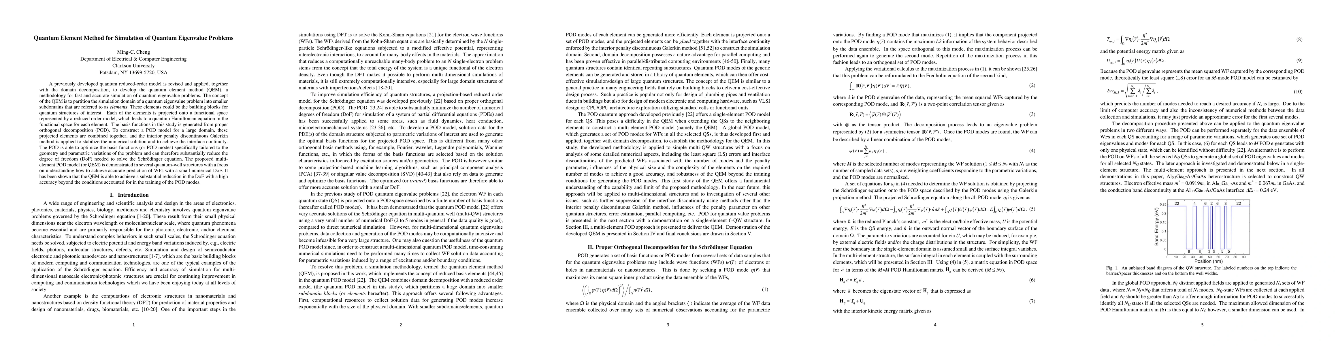 Thumbnail for Quantum Element Method for Simulation of Quantum Eigenvalue Problems
