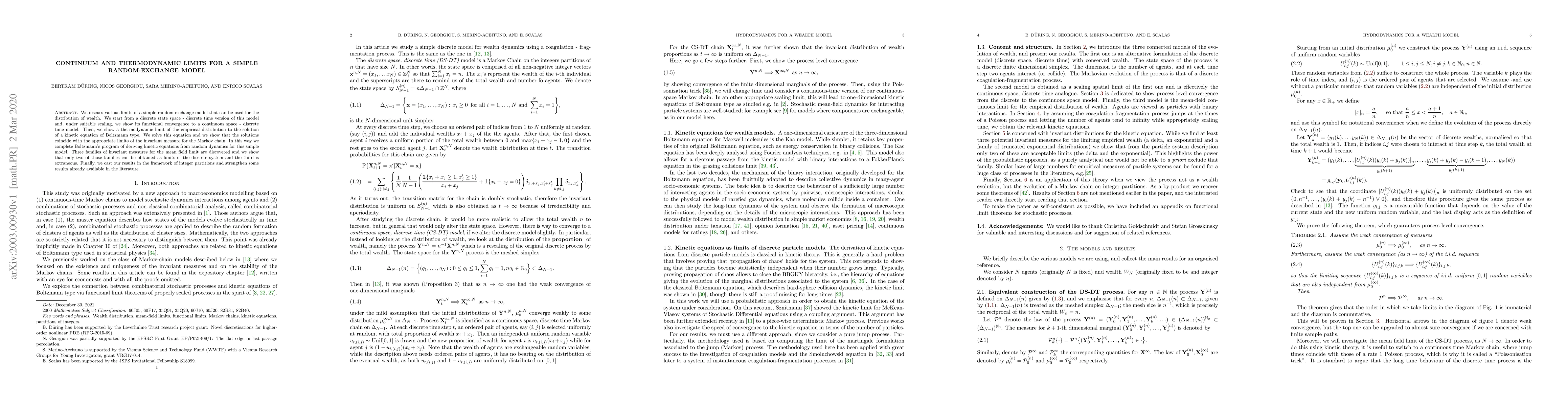 Thumbnail for Continuum and thermodynamic limits for a simple random-exchange model