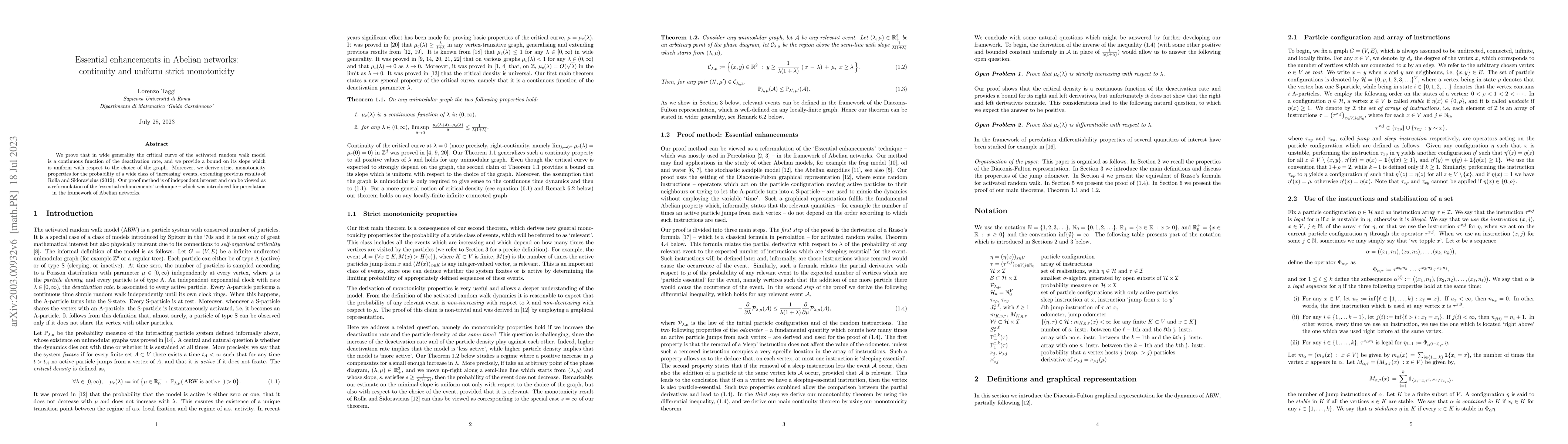 Thumbnail for Essential enhancements in Abelian networks: continuity and uniform
  strict monotonicity