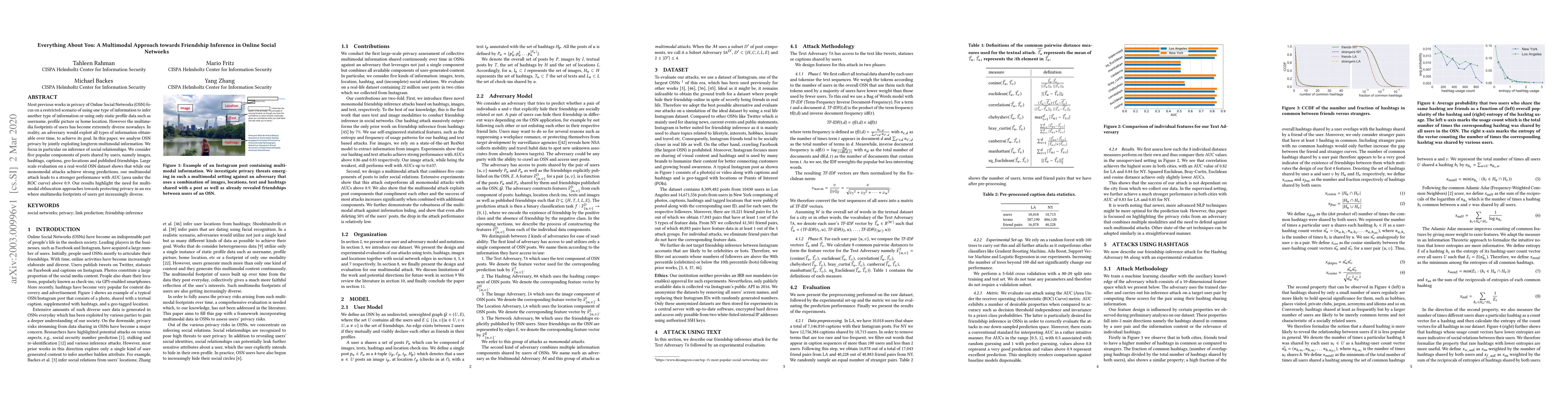 Thumbnail for Everything About You: A Multimodal Approach towards Friendship Inference
  in Online Social Networks
