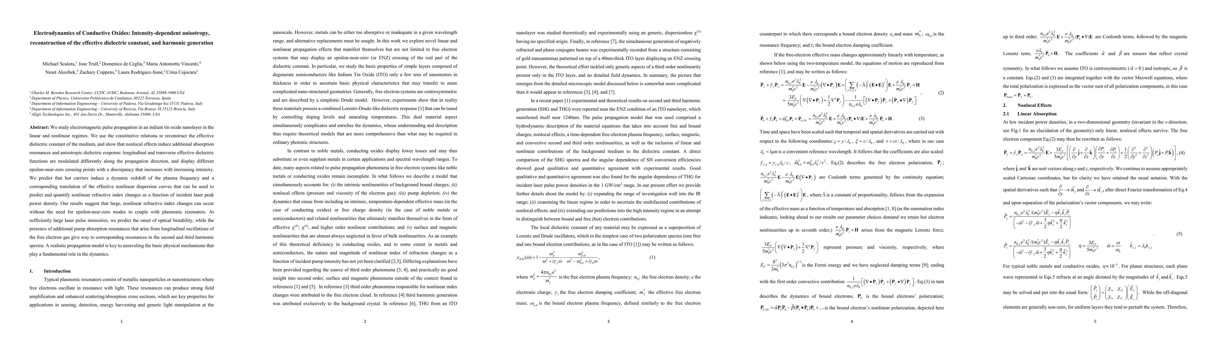 Thumbnail for Electrodynamics of Conductive Oxides: Intensity-dependent anisotropy,
  reconstruction of the effective dielectric constant, and harmonic generation