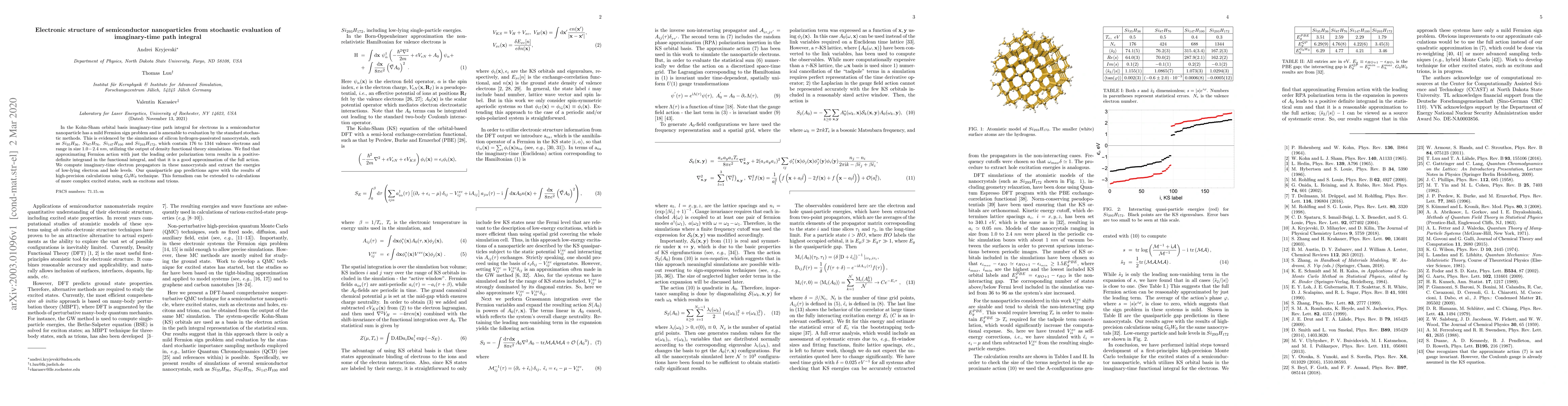 Thumbnail for Electronic structure of semiconductor nanoparticles from stochastic
  evaluation of imaginary-time path integral