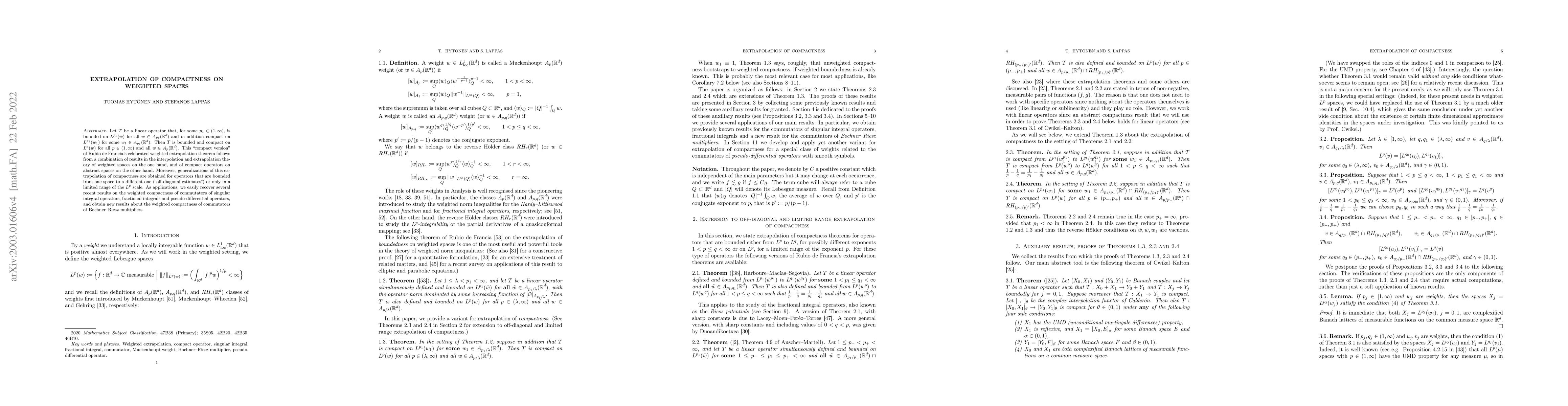 Thumbnail for Extrapolation of compactness on weighted spaces