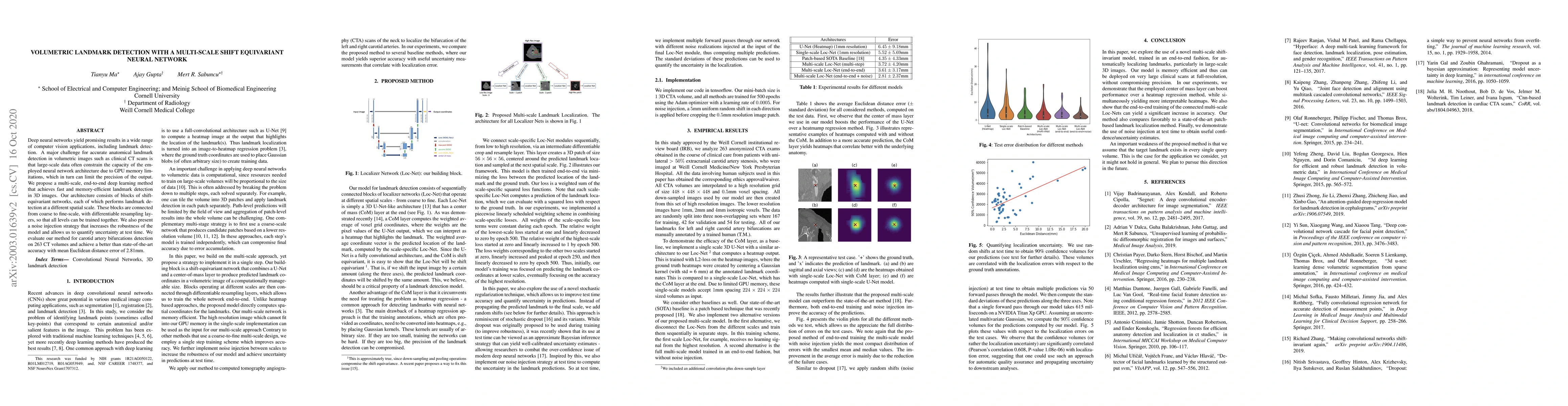 Thumbnail for Volumetric landmark detection with a multi-scale shift equivariant
  neural network