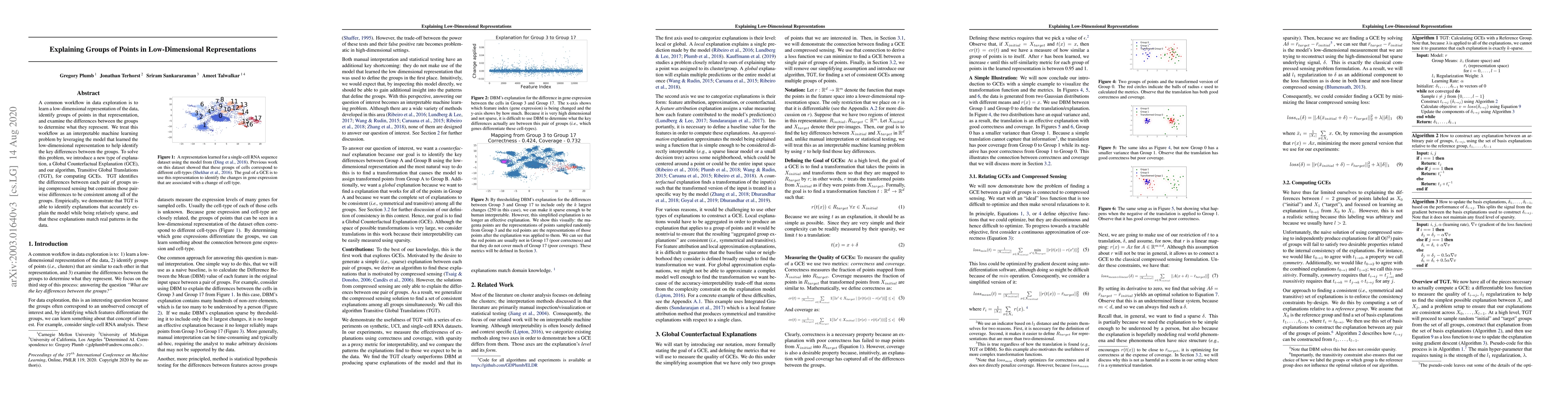 Thumbnail for Explaining Groups of Points in Low-Dimensional Representations