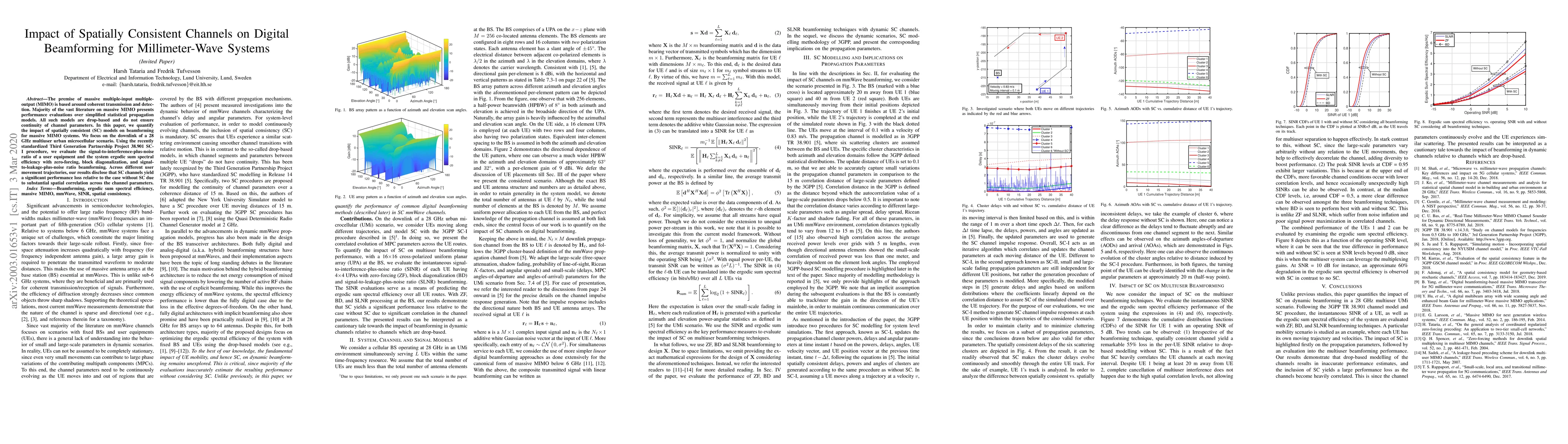 Thumbnail for Impact of Spatially Consistent Channels on Digital Beamforming for
  Millimeter-Wave Systems