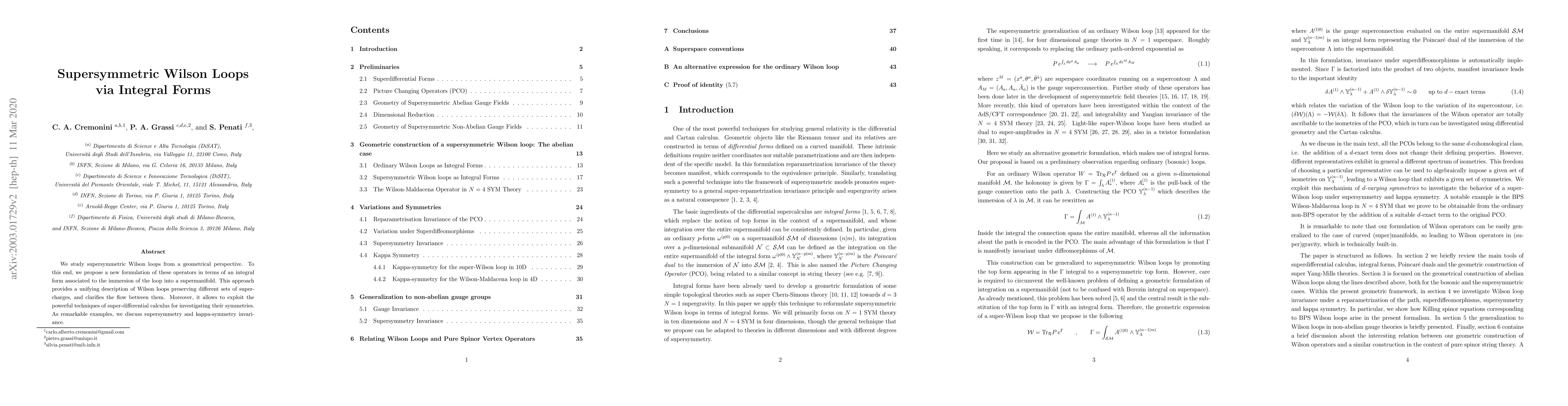 Thumbnail for Supersymmetric Wilson Loops via Integral Forms