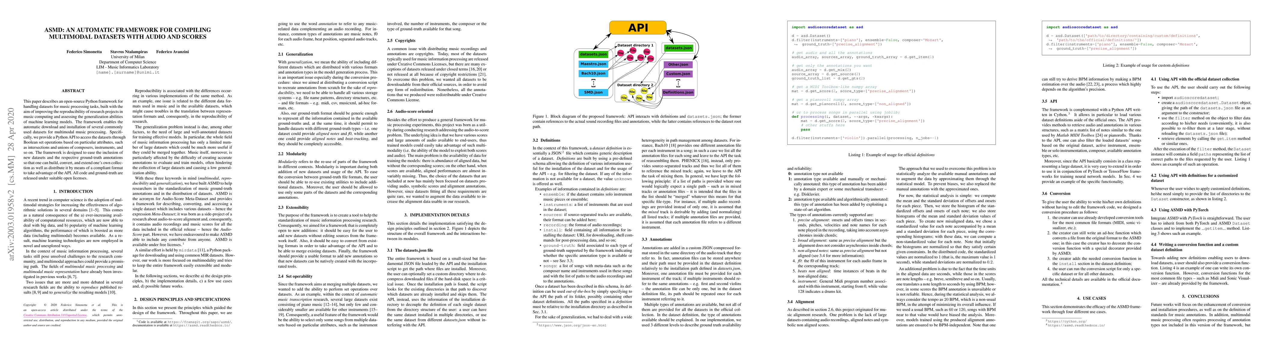 Thumbnail for ASMD: an automatic framework for compiling multimodal datasets with
  audio and scores
