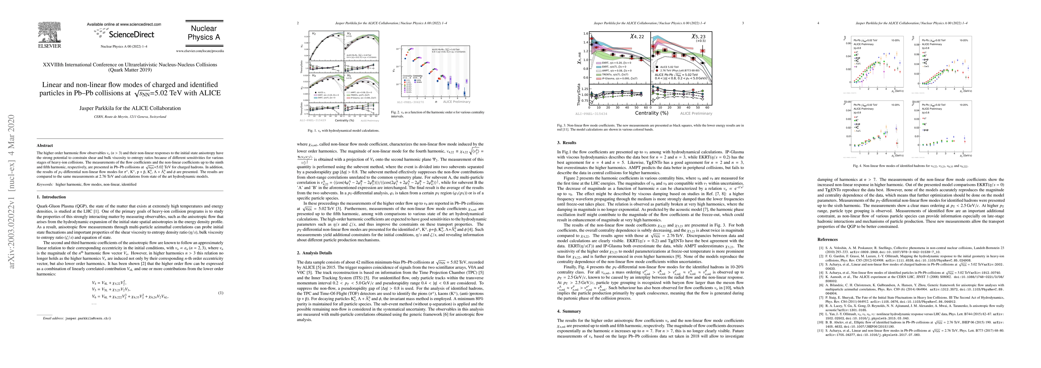 Thumbnail for Linear and non-linear flow modes of charged and identified particles in
  Pb--Pb collisions at $\sqrt{s_\mathrm{NN}}$=5.02 TeV with ALICE