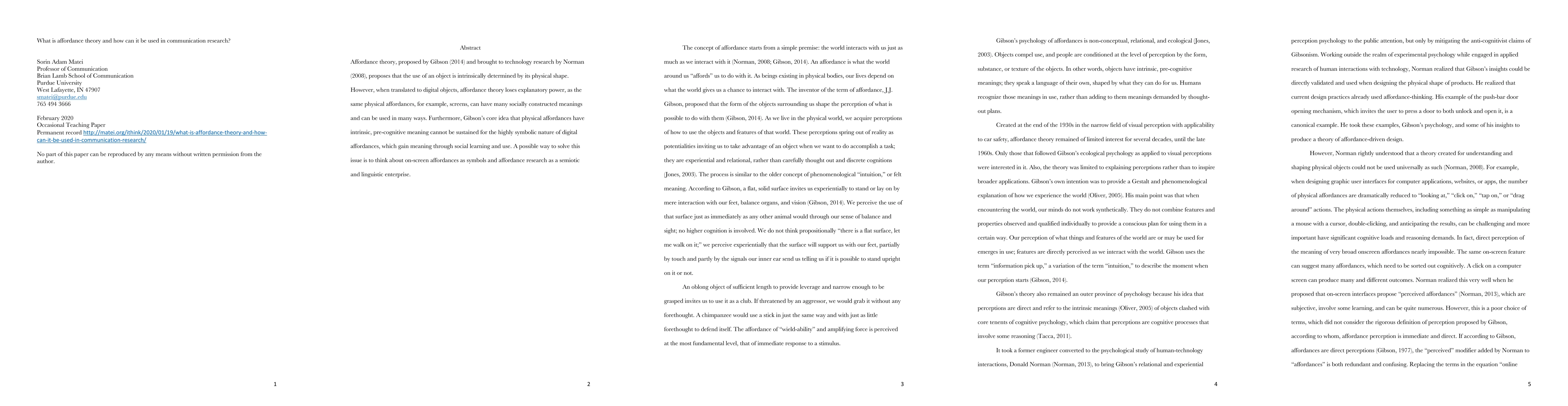 Thumbnail for What is affordance theory and how can it be used in communication
  research?