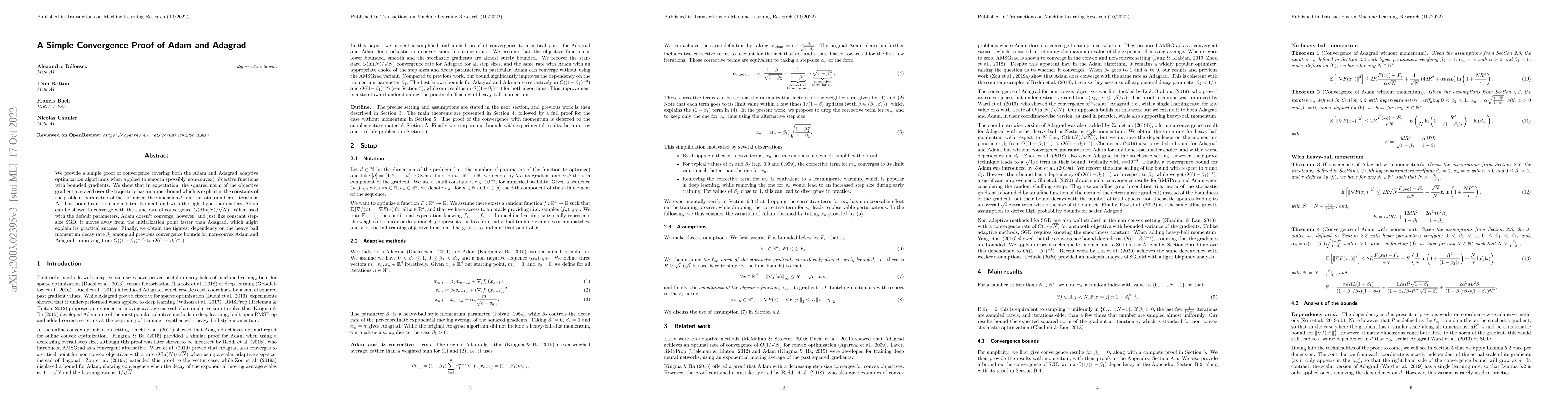 Thumbnail for A Simple Convergence Proof of Adam and Adagrad