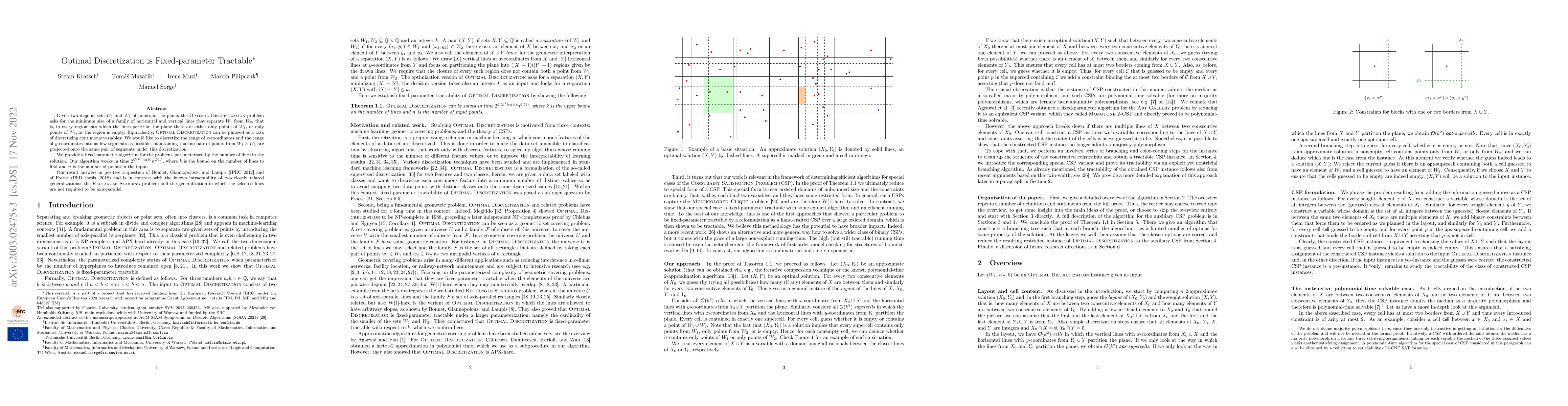 Thumbnail for Optimal Discretization is Fixed-parameter Tractable