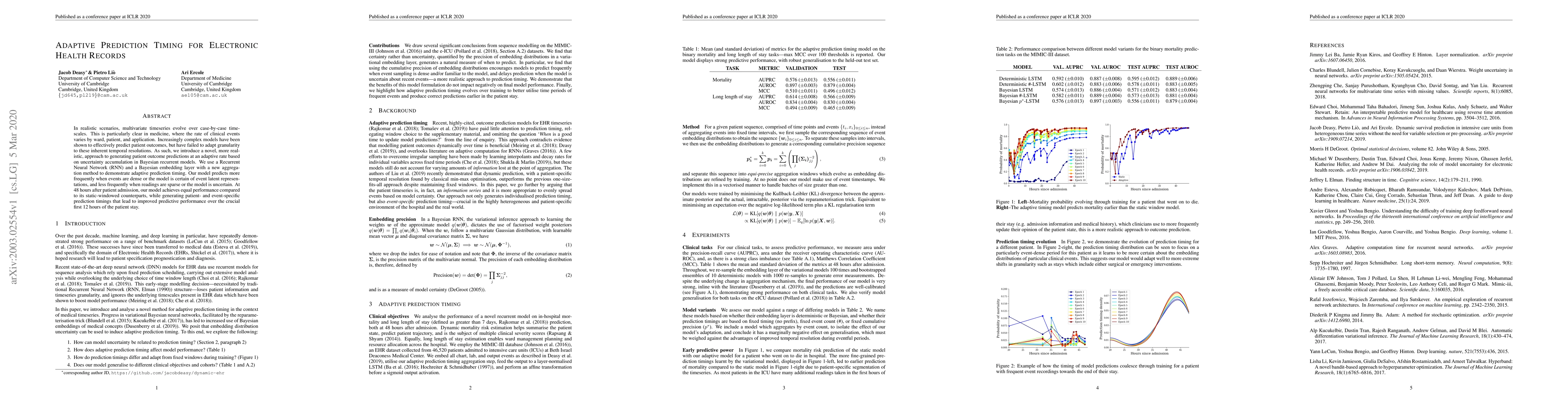 Thumbnail for Adaptive Prediction Timing for Electronic Health Records