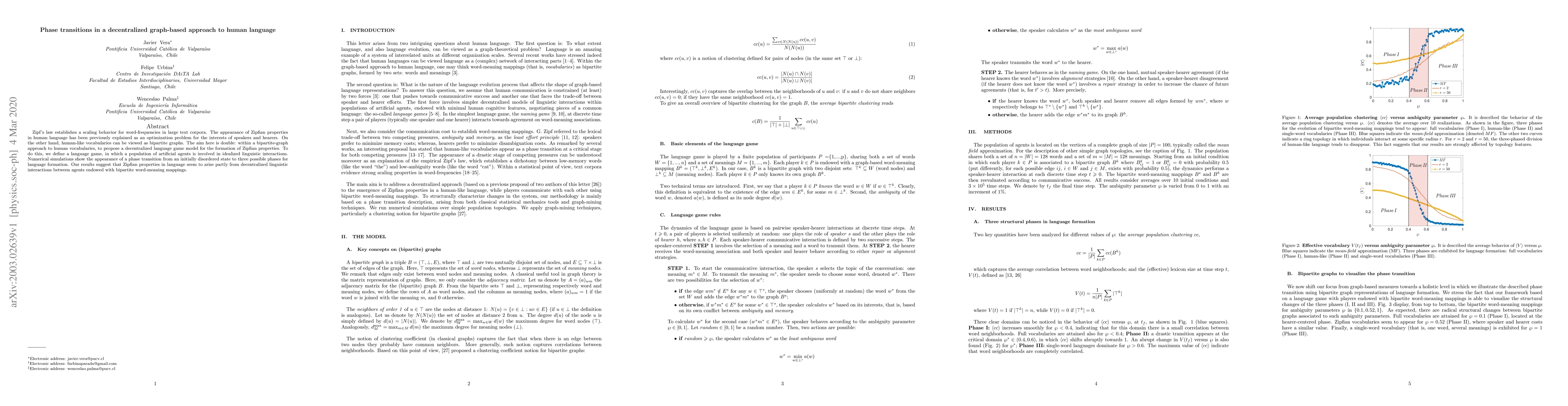 Thumbnail for Phase transitions in a decentralized graph-based approach to human
  language