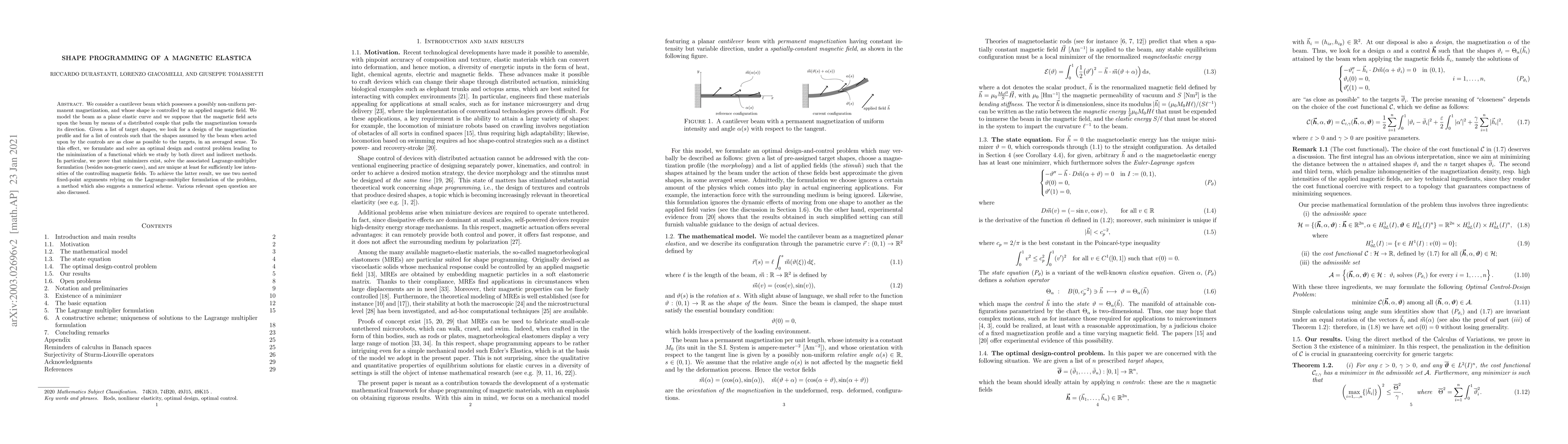Thumbnail for Shape programming of a magnetic elastica