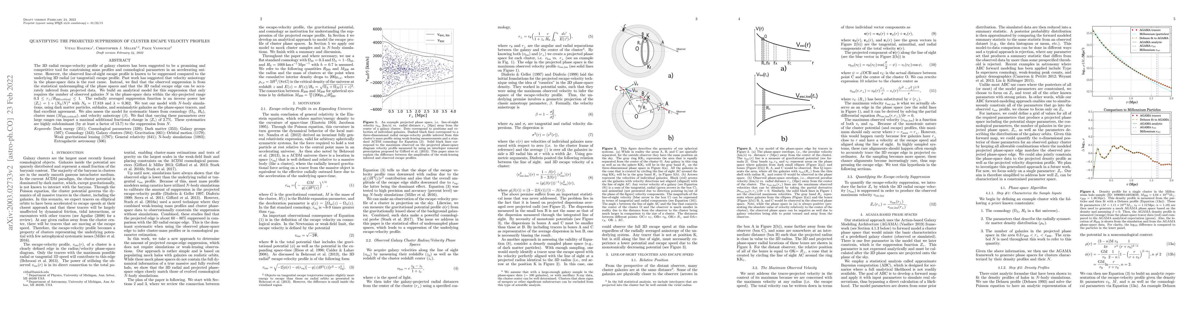Thumbnail for Quantifying the Projected Suppression of Cluster Escape Velocity
  Profiles