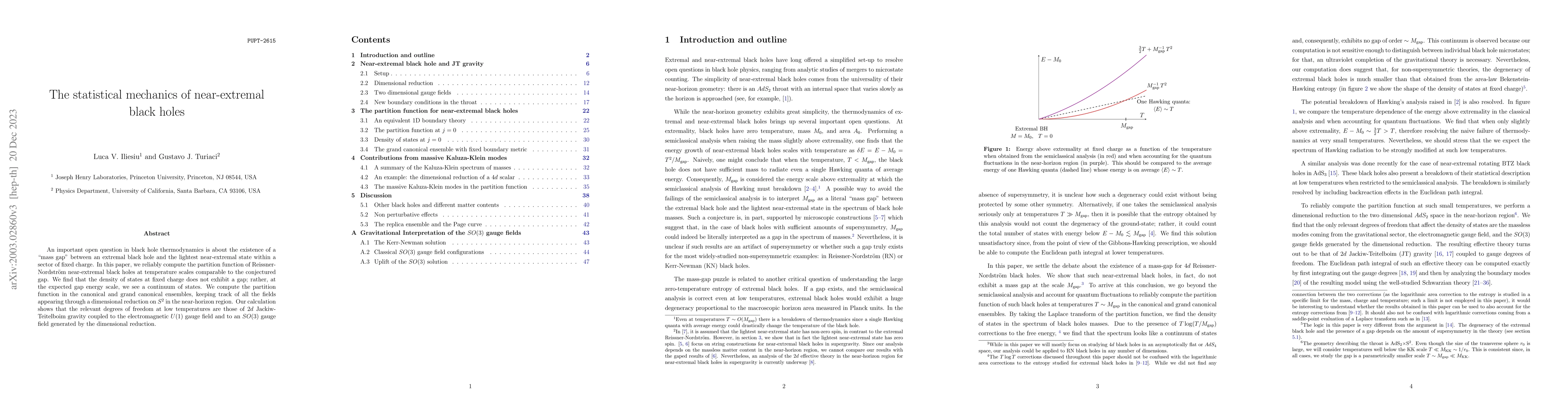 Thumbnail for The statistical mechanics of near-extremal black holes